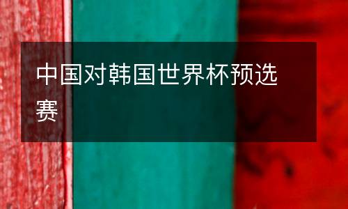 中國對韓國世界杯預(yù)選賽