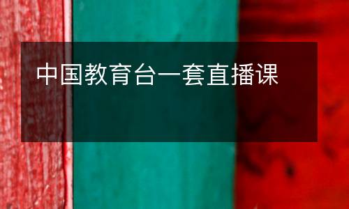 中國教育臺一套直播課